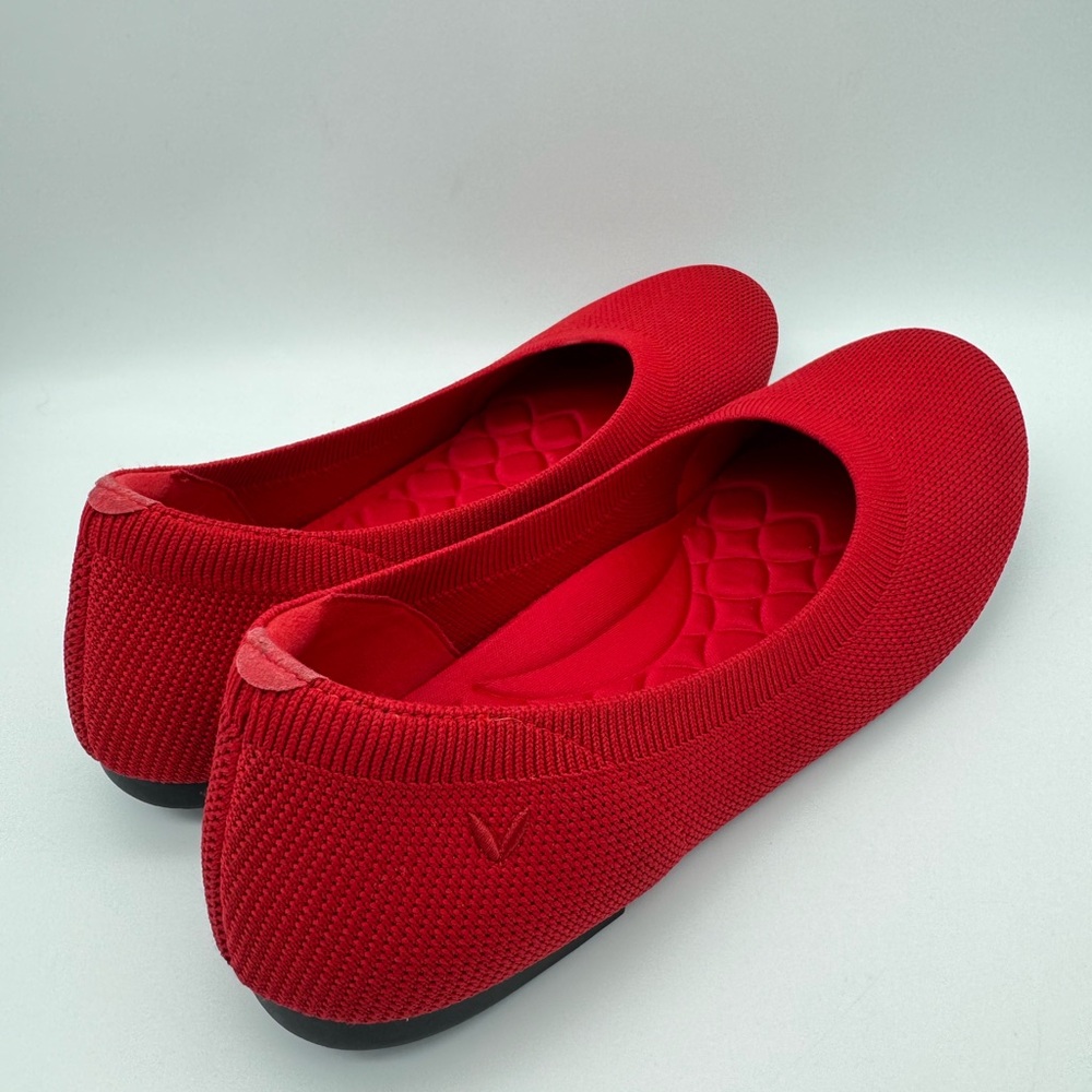 Vivaia Claire Round Toe Walking Flats Red Women’s Size EU 41 US 9.5 - Picture 4 of 8